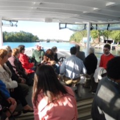 a group of people sitting at a table
