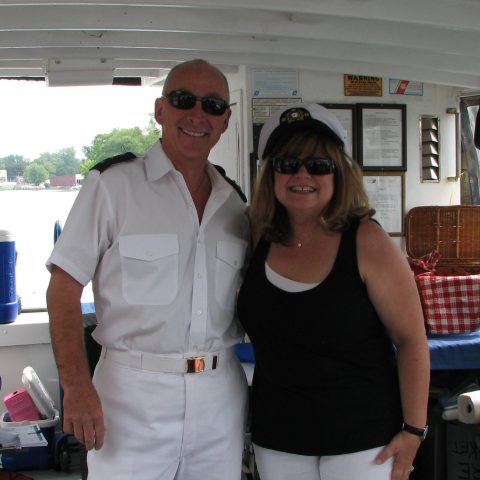 a man and a woman standing in a room