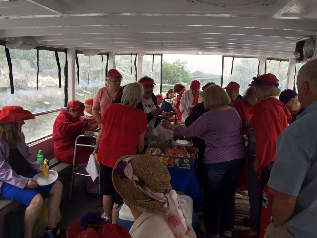 a group of people in a room