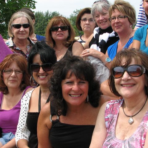 a group of people posing for a photo