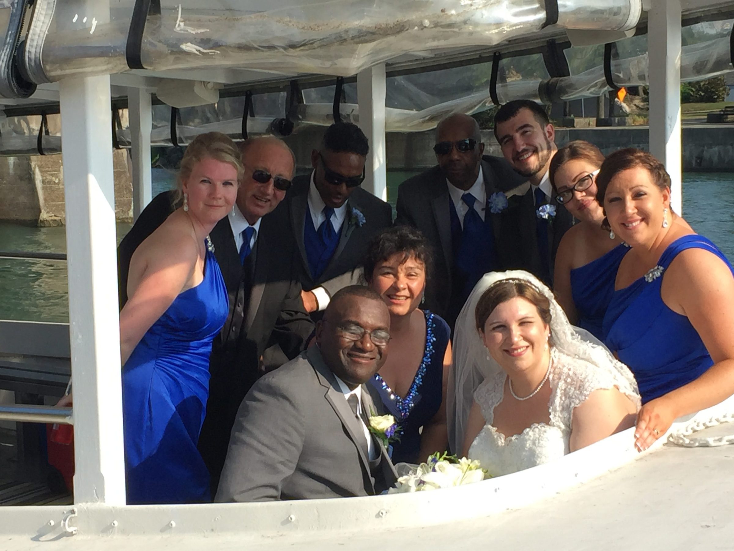 a group of people posing for the camera