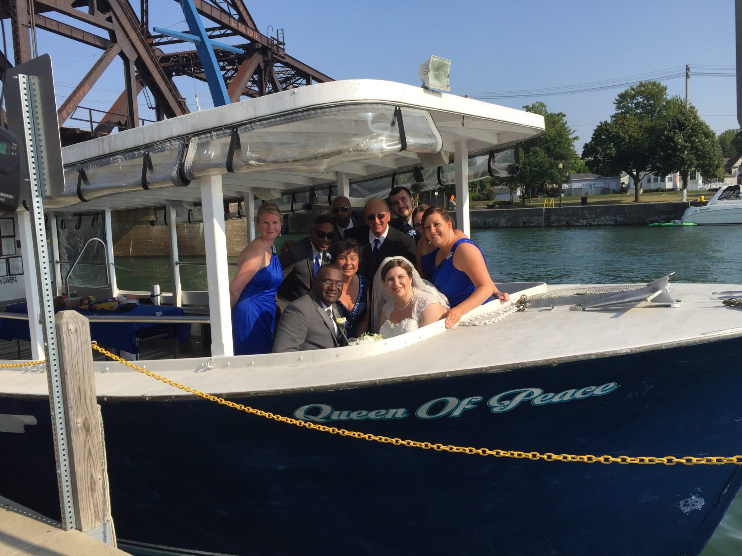 a group of people on a boat