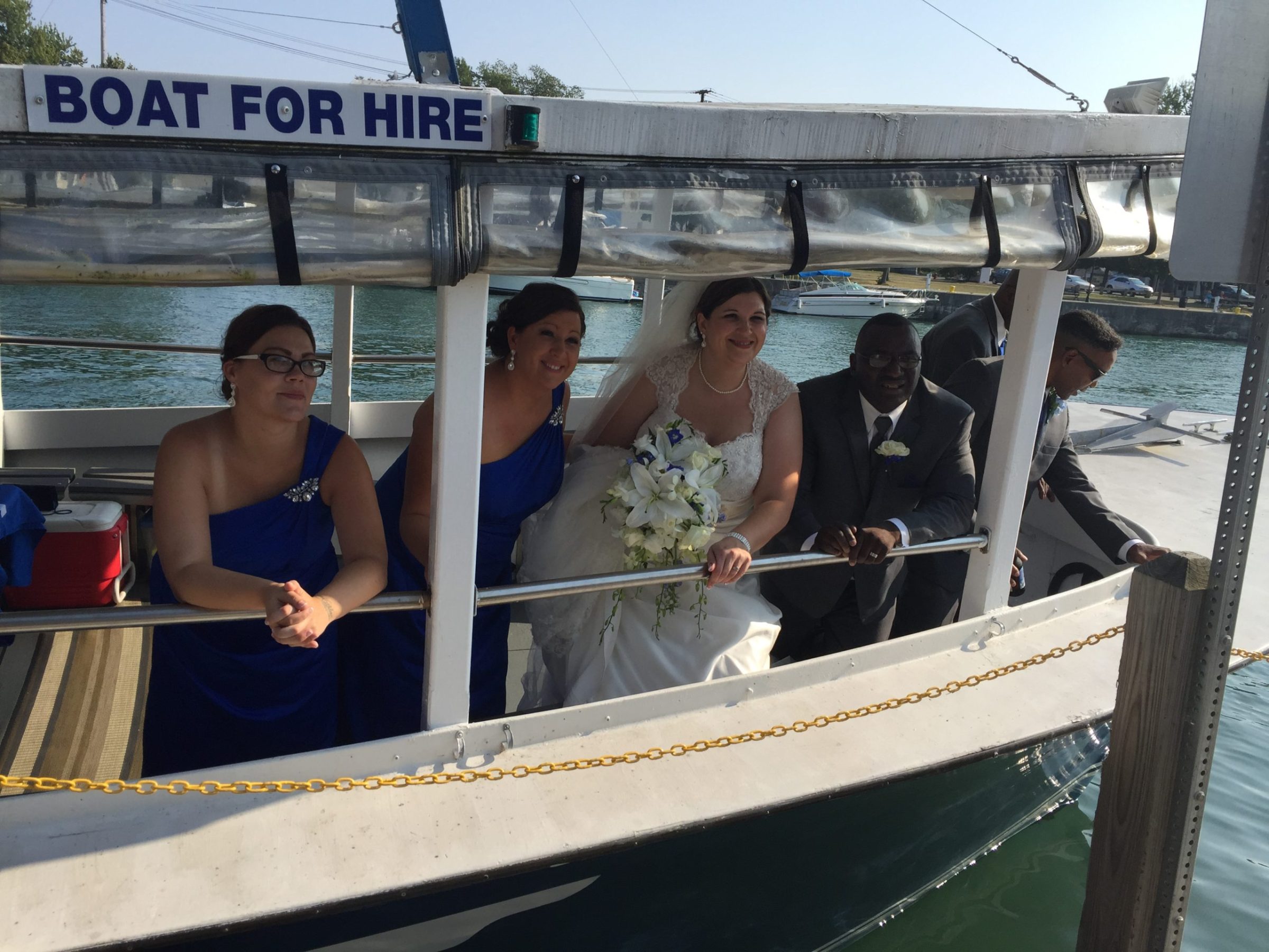 a group of people on a boat