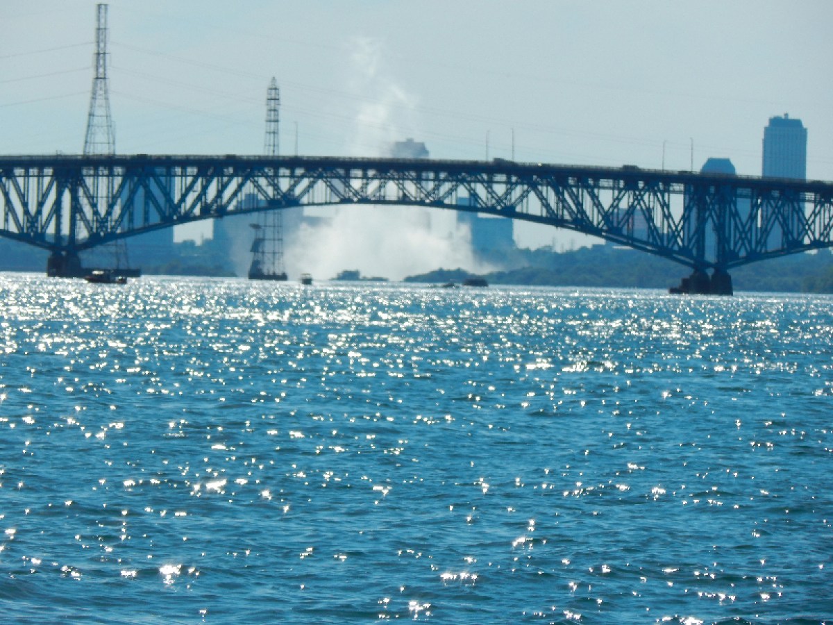 a bridge over a body of water