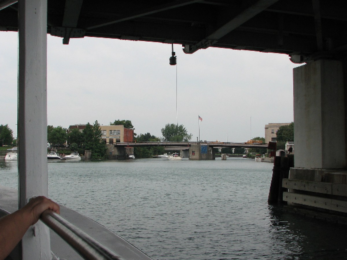a bridge over a body of water