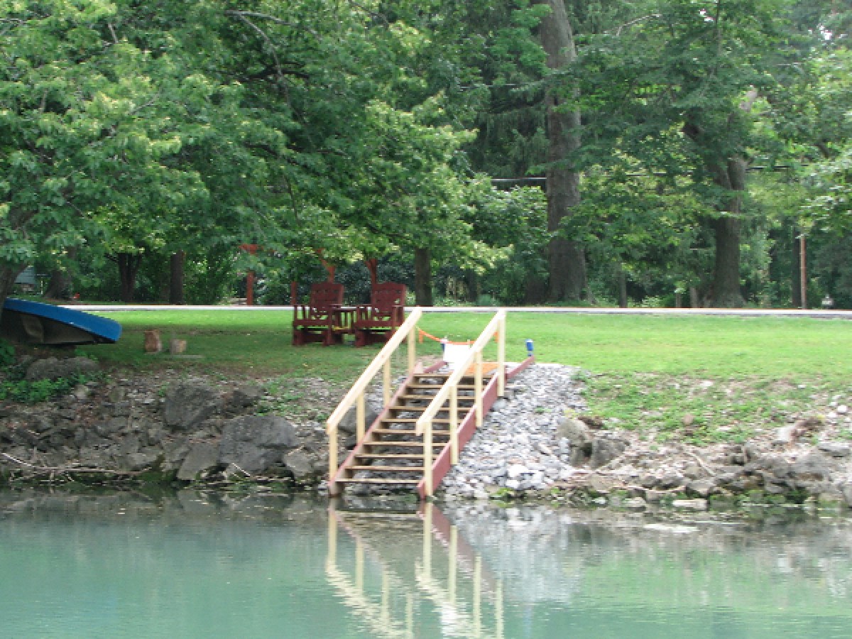 a group of people in a pool of water