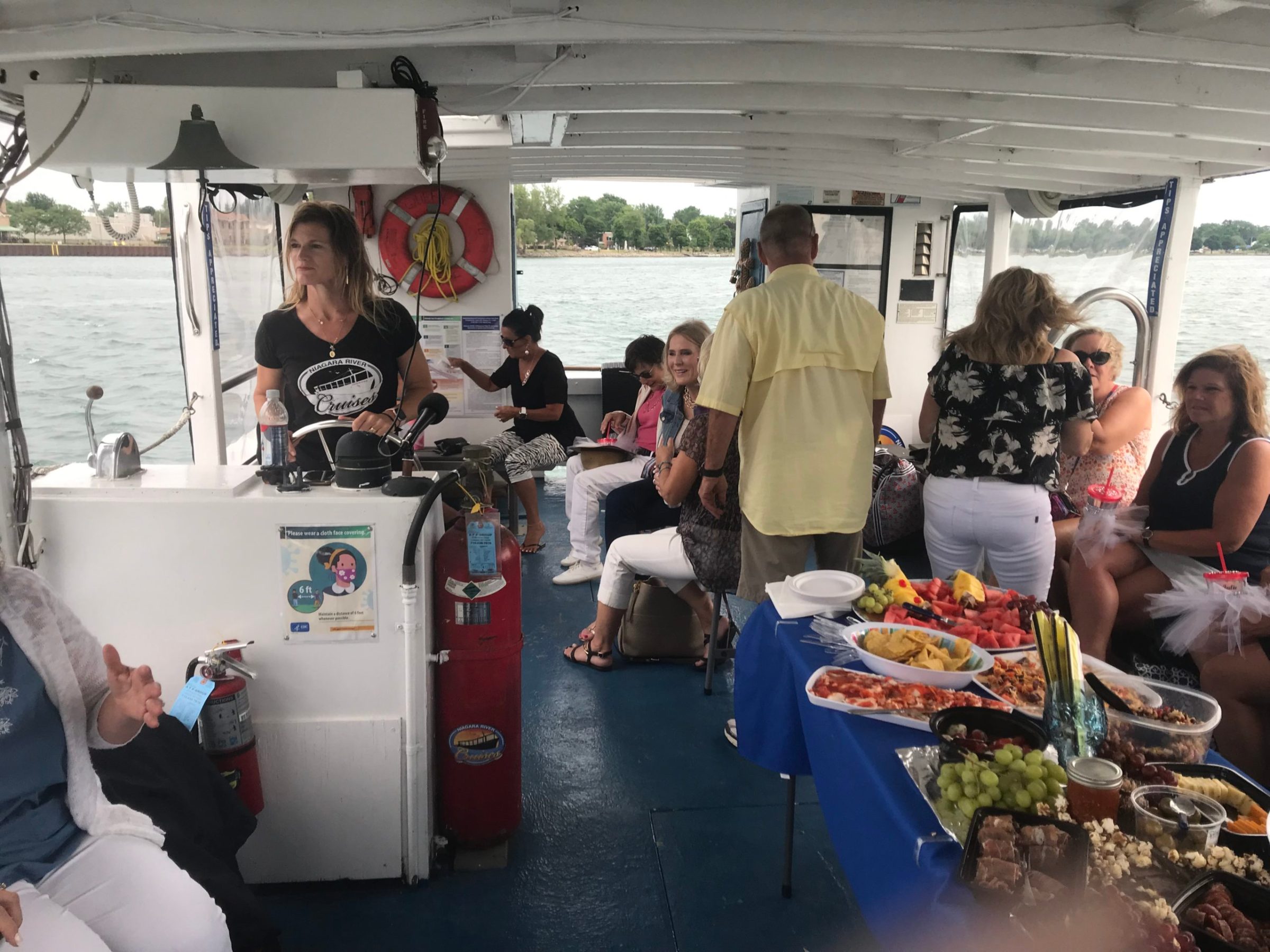 a group of people on a boat
