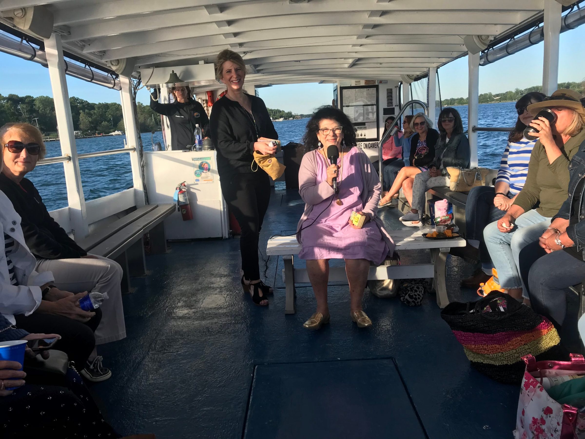 a group of people sitting at a station
